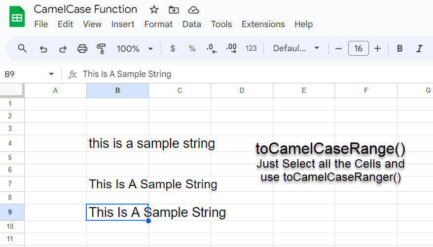 Spintax in action on a sheet